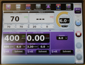 Active BPR user interface - Vapourtec E-series