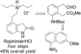 The development of a short route to the API ropinirole hydrochloride