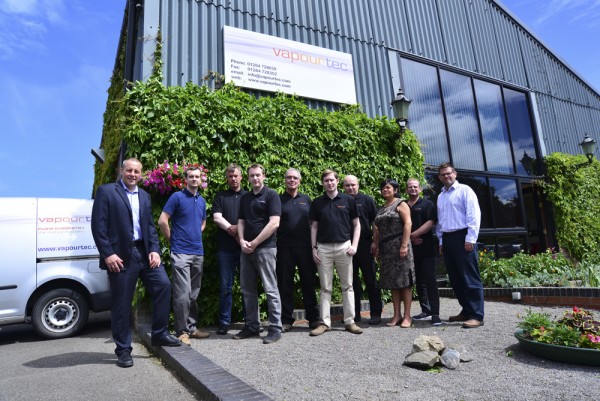 Vapourtec Ltd team at premises near Cambridge UK Vapourtec Ltd team at premises near Cambridge UK