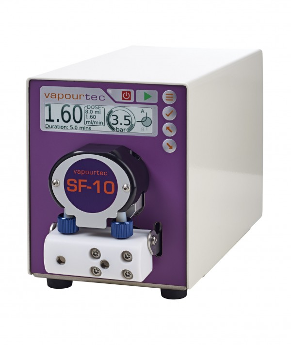 Vapourtec SF-10 laboratory pump for slurry gas suspension