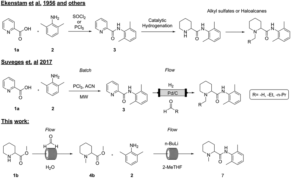 Rapid production of the anaesthetic mepivacaine through continuous
