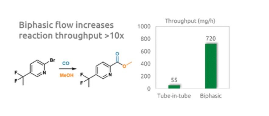 Carbonylations in flow: tube-in-tube reactor vs. gas-liquid slug flow