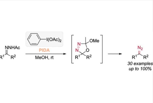 Metal-Free Oxidation of Acceptor-Donor Acylhydrazones into Diazo Compounds Using Phenyl Iododiacetate