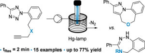 Structurally Diverse Nitrogen-Rich Scaffolds via Continuous Photo-Click Reactions