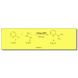 High Pressure and Temperature Process Scale S N Ar Reaction under Solvent Free Conditions using Liquefied Dimethylamine.