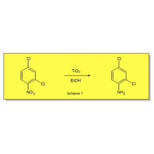 Photochemical hydrogenation with TiO2 packed column