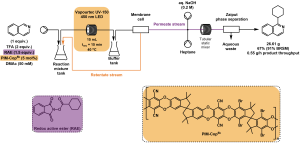 In-line catalyst recycling through use of OSN with a crosslinked P84 polyimide membrane