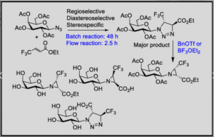 N-Glycosyl Triazoline Glycomimetics via Huisgen Cycloaddition With an Electron-Deficient Alkene and BF3-Catalysed Triazoline Fragmentation to Aziridines