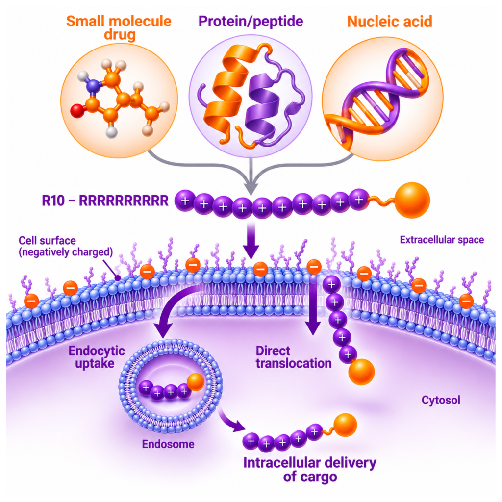 Efficient Fast-Flow SPPS of Deca-arginine (R10)