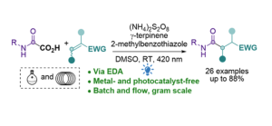 visible light-mediated direct decarboxylative giese amidations